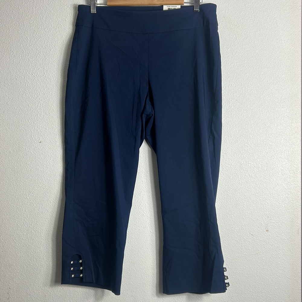 JM Collection plus Capri blue, elastic comfort waistband size 0X